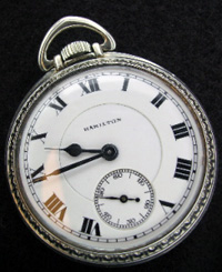 Hamilton open face 16 size model 956 pocket watch